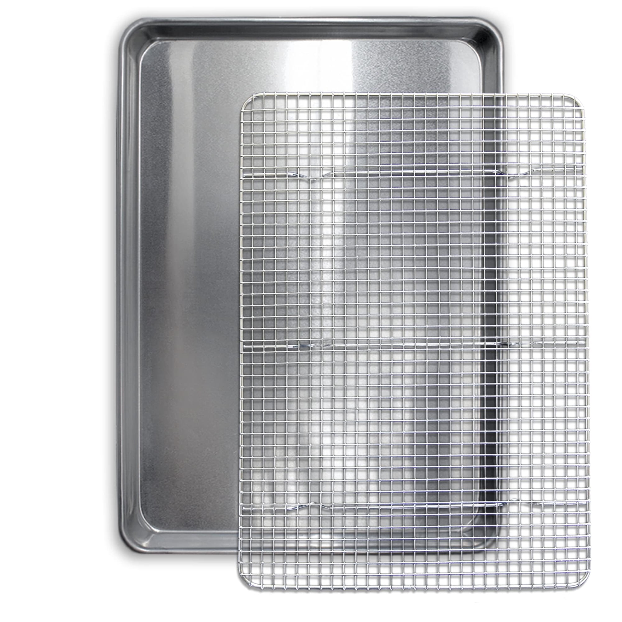 Saffron & Sage Home Living - Set Para Hornear Con Forma De Media Hoja De Aluminio Con Forma De Azafrán Y Salvia Con Rejilla Para