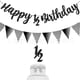 thumbnail image 1 of Bandera triangular con purpurina para feliz cumpleaños de medio año y seis meses, bandera para tirar en fila, 1 of 5