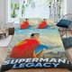 thumbnail image 2 of Legado de Superman Conjunto de sábanas temático, trío de piezas, cómodo y amigable con la piel, diseño único, regalo de decoración para el hogar para familiares, amigos y fans, 90 cm * 190 cm, 2 of 6