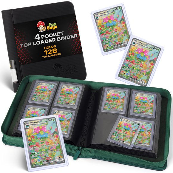 Carpeta para cartas FunGuys 128 Toploader de 4 bolsillos con cremallera