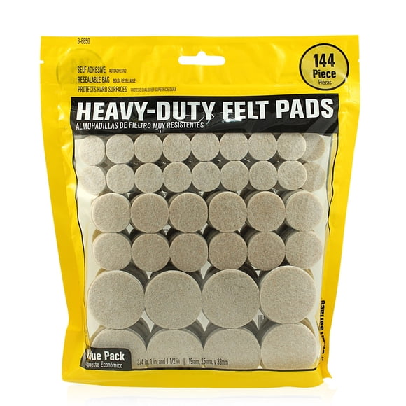 Almohadillas de fieltro Smart Surface 8850 Heavy Duty para muebles, 144 unidades