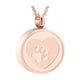 thumbnail image 3 of Collar De Urna De Joyería De Cremación De Cenizas De Mascotas, Superficie Pulida De Oro Rosa, 3 of 3