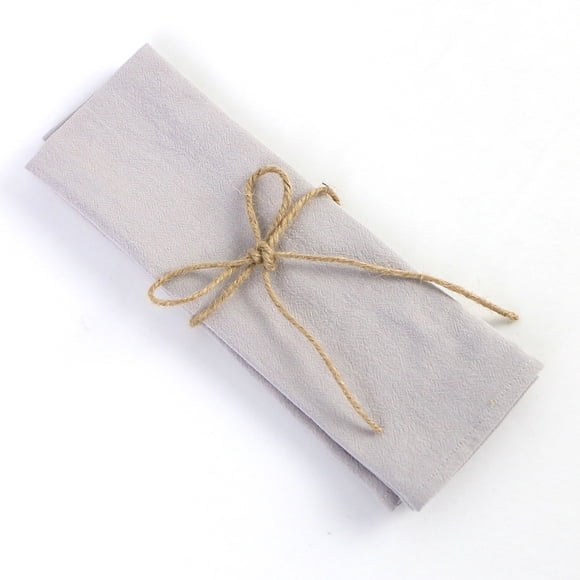 Xiao Hua Servilletas de tela, paquete de 4, 40 x 40 cm, servilletas de algodón gris para la mesa, lavables, reutilizables (no incluye cuerda de algodón).