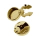 thumbnail image 3 of Gemelos Redondos Para Hombre, Fundas Para Botones, Traje De Negocios, 2 Piezas, Regalo Para Hombre, Dorado, 3 of 5
