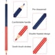 thumbnail image 3 of Paquete de 24 lápices de verificación borrables rojos y azules, preafilados para verificar mapas, colorear, evaluar y calificar., 3 of 7