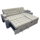 thumbnail image 5 of Sofá Cama en L Gris Oscuro 3 Plazas con Baúl y Puffs 200 cm, 5 of 7