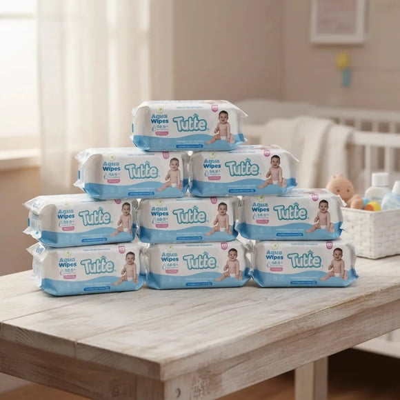 Toallitas Tutte Aqua Wipes 12 Packs de 60 Unidades