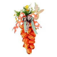 Magideal - Floral De Zanahoria Con Tulipanes Colgantes Con Simulación De Hojas Para Puerta Delantera, Decoración De Festival, Boda, Jardín