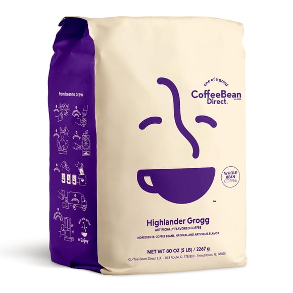Coffee Bean Direct Café en grano entero sabor Highlander Grogg 2.27 kg