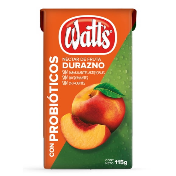 Néctarcon Tetra Pack probioticos durazno, 115 ml