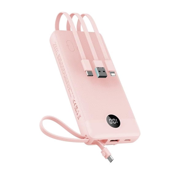 Banco de energía VEEKTOMX 20000 mAh con cables USB‑C/iPhone