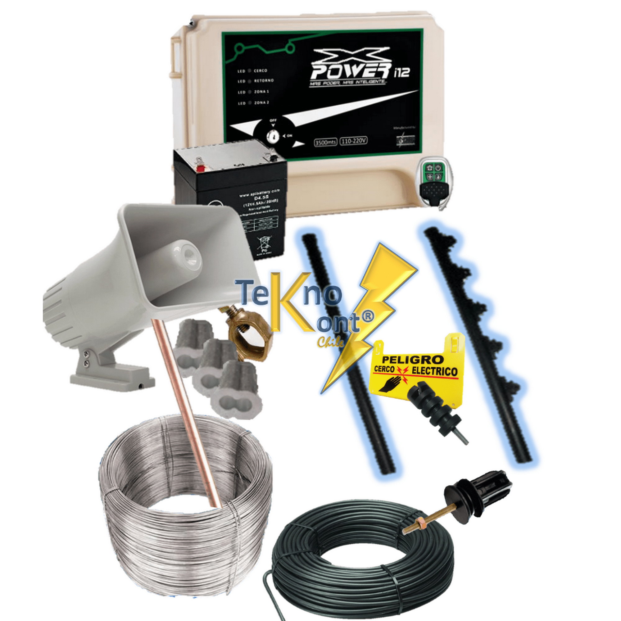 Kit 30 Metros Cerco Eléctrico Hagroy Xpower I12