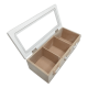 thumbnail image 3 of Caja de té de madera 3 divisiones dorada, 3 of 3