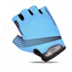 thumbnail image 2 of Guante Corto Ciclismo Bicicleta Spinning Moto Con Palma Gel Celeste/Negro 8203, XL, 2 of 3