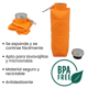 thumbnail image 5 of Botella Silicona Libre BPA Plegable Portatil Naranja, 5 of 5