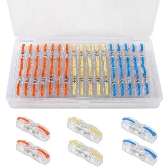 Conectores de cable DIANN con palanca 1 a 1 28-12 AWG 600V 32A, 34 piezas