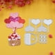 thumbnail image 1 of Cesta de flores con forma de globo troquelado en forma de corazón para hacer tarjetas y manualidades, 1 of 6