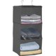 thumbnail image 1 of Organizador de armario colgante simple para el hogar, 3 estantes, gris oscuro, 1 of 5