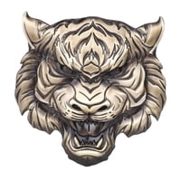 Magideal - Tiger Head Auto Emblema Etiqueta Calcomanía Decoración Del Cuerpo Decorativo Retro Etiqueta Universal Insignia Para Capó De Automóvil Parachoques