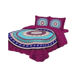 Genérico - Cubrecama Quilt 2 Plazas+2 Fundas Verano Fresco 13N02