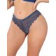 thumbnail image 1 of INSPIRE CHIC Tanga de Encaje con Lazo de Mujer, Bikini Suave de Tiro Bajo, Lindo, XL Azul Oscuro, 1 of 4