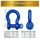thumbnail image 4 of Grillete Acando 3/4" 28,5T Azul, paquete de 2 con guantes, 4 of 9