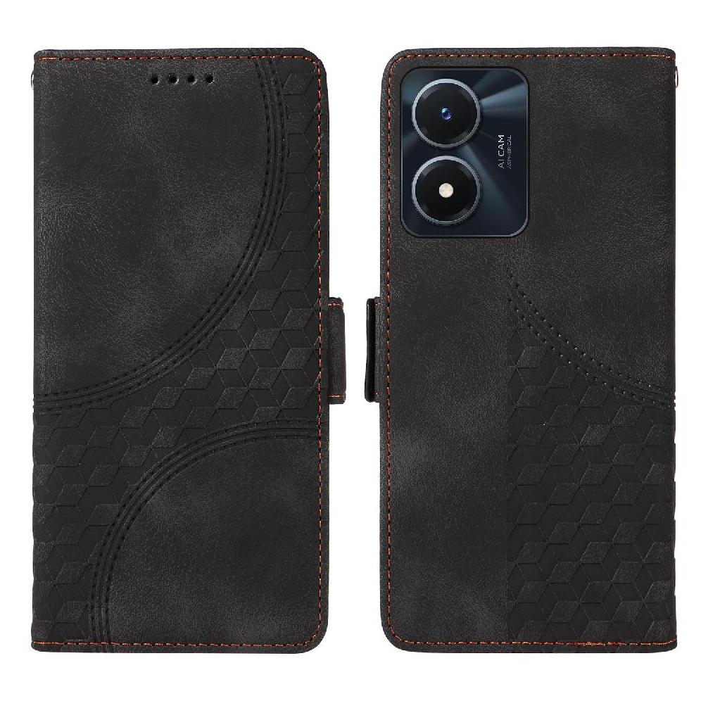 Carcasa Foxdock Vivo Y56 5G De Cuero Pu, Diseño Acolchado Clásico, Protección Contra Caídas Y Rayones