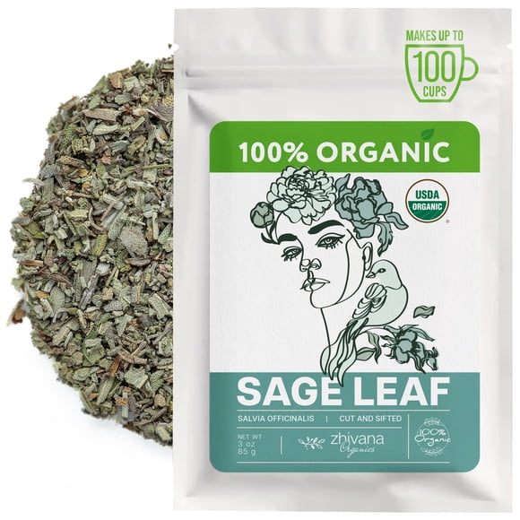 Hojas de Salvia Orgánica Zhivana Organics 85g a Granel