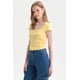 thumbnail image 2 of Polera Mujer Recogido Cropped Amarillo, 2 of 3