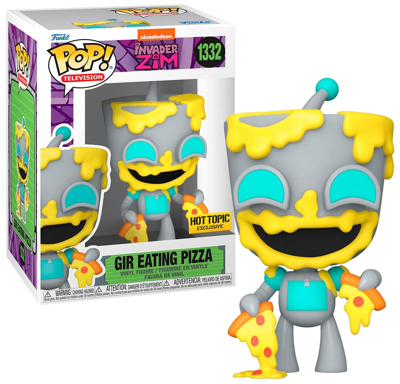 Figura De Vinilo Funko Pop! Zim Gil, Invasor De Televisión, Comiendo Pizza