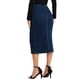 thumbnail image 3 of INSPIRE CHIC Falda Maxi de Mezclilla para Mujer con Abertura Frontal Cremallera de Cintura Alta Falda de Jean Ajustada XS Azul Oscuro, 3 of 6