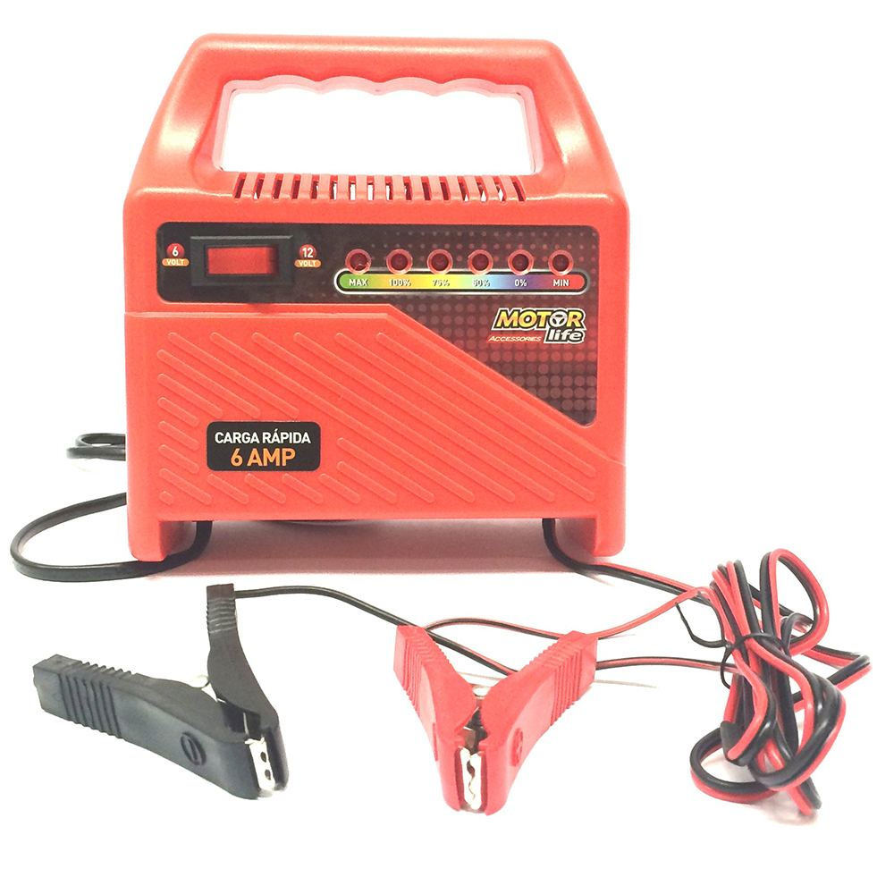Cargador De Batería 6 Amperes Mcb-001 Motor Life Motorlife