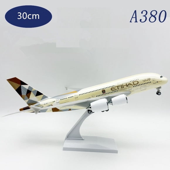 Arbus 380 "ETIHAD AIRWAYS", 30 cms, Avión de colección.