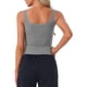 thumbnail image 3 of INSPIRE CHIC Camiseta de Mujer de Jersey con Encaje de Punto Acanalado en la Espalda en Forma de U, Tops de Pijama Suaves sin Mangas, Cami de Ropa de Descanso para Dormir M Gris, 3 of 6