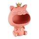 thumbnail image 3 of Cuenco Para Llaves, Escultura De Estatuilla De Gato De Resina, Cuenco De Animal De Boca Grande, Estatua De Gato De La Suerte Rosa, 3 of 3