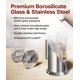 thumbnail image 3 of Prensa Francesa Café Du Chateau 1 L, Pack de 2, Acero Inoxidable, 3 of 9