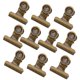 thumbnail image 2 of Clips De Bisagra De Metal De 10 Piezas, Abrazadera De Clip De Papel De / Clips De Carpeta De Archivos, Bronce, 2 of 5