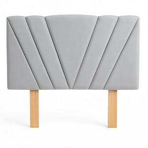 Ethan Desing - Respaldo 2 Plazas Tubular En V Gris Perla