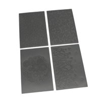 Magideal - 4 Piezas De Hojas De Textura De Arcilla, Tapetes De Textura, Herramientas De Artesanía, Estampador De Fondant, Prácticos Tapetes De Sellos De Arcilla,