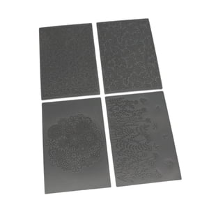 Magideal - 4 Piezas De Hojas De Textura De Arcilla, Tapetes De Textura, Herramientas De Artesanía, Estampador De Fondant, Prácticos Tapetes De Sellos De Arcilla,