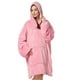 thumbnail image 1 of Polerones Felpa Con Capucha Manta Polar Bata Frazada Invierno Rosa, 1 of 5