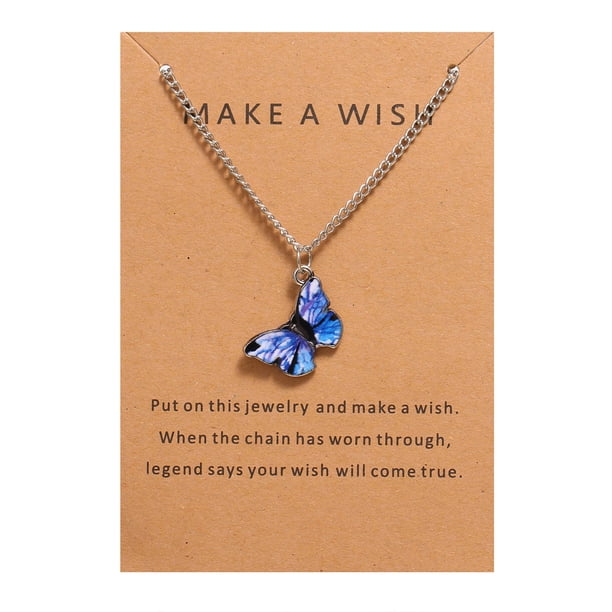 Gorgeous Butterfly Pendant Necklace - Adjustable Chain Jewelry Decoration for Women