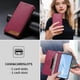 thumbnail image 3 of Funda Tipo Cartera de Cuero Sintético para Samsung Galaxy A25 Bloqueo RFID, con Ranuras para Tarjetas y Bolsillo para Efectivo, Cierre Magnético Fuerte Rojo, 3 of 6