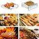 thumbnail image 3 of 1 Set Air Fryer Accessories 8 Inch Stainless Steel Grill And Steamer Rack With 5 Pin G Shape Hook Grill Net Shelf For Air Fryer, 3 of 4