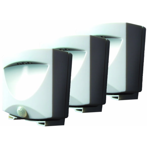 Luz Nocturna Maxsa 43341 con Detección de Movimiento, Resistente al Agua - Pack de 3 (Blanco)
