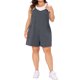 thumbnail image 2 of FAB CURVES Mono sin mangas con tirantes finos de verano para mujer de talla grande 4X Gris, 2 of 6