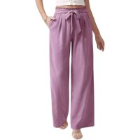Likeshop - Palazzo Tipo Lino Mujer Algodón Cintura Elasticada Verano 150