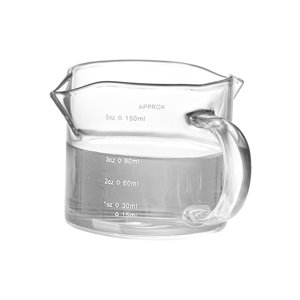 Magideal - Taza Medidora De Vidrio Taza De De Doble Boca Vasos Resistentes Al Calor Taza De Café Expreso De Medida Transparentes Taza Mezcladora Para , 150 Ml 150Ml
