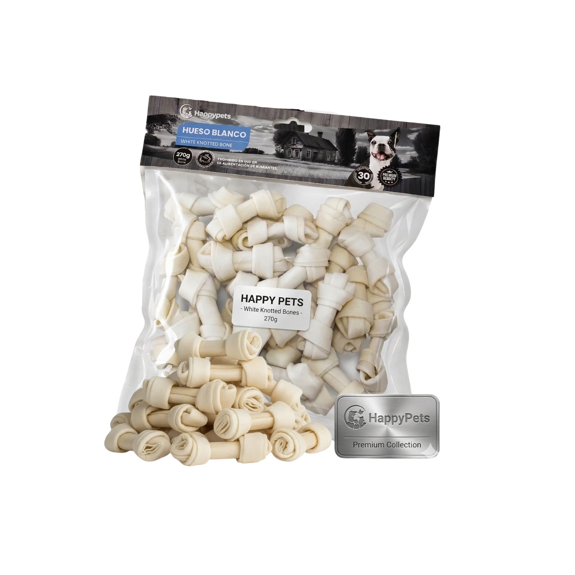 Huesos Snack Cartílago Masticable para Perro 30 UNIDADES