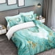 thumbnail image 1 of 3pcs -Retr-o Waterc-olor Marbl-e Bedding S-et - Green Co-lor Duvet Cover a-nd Pillowca-ses - Elegan-t Guest Ro-om Decor, 1 of 5